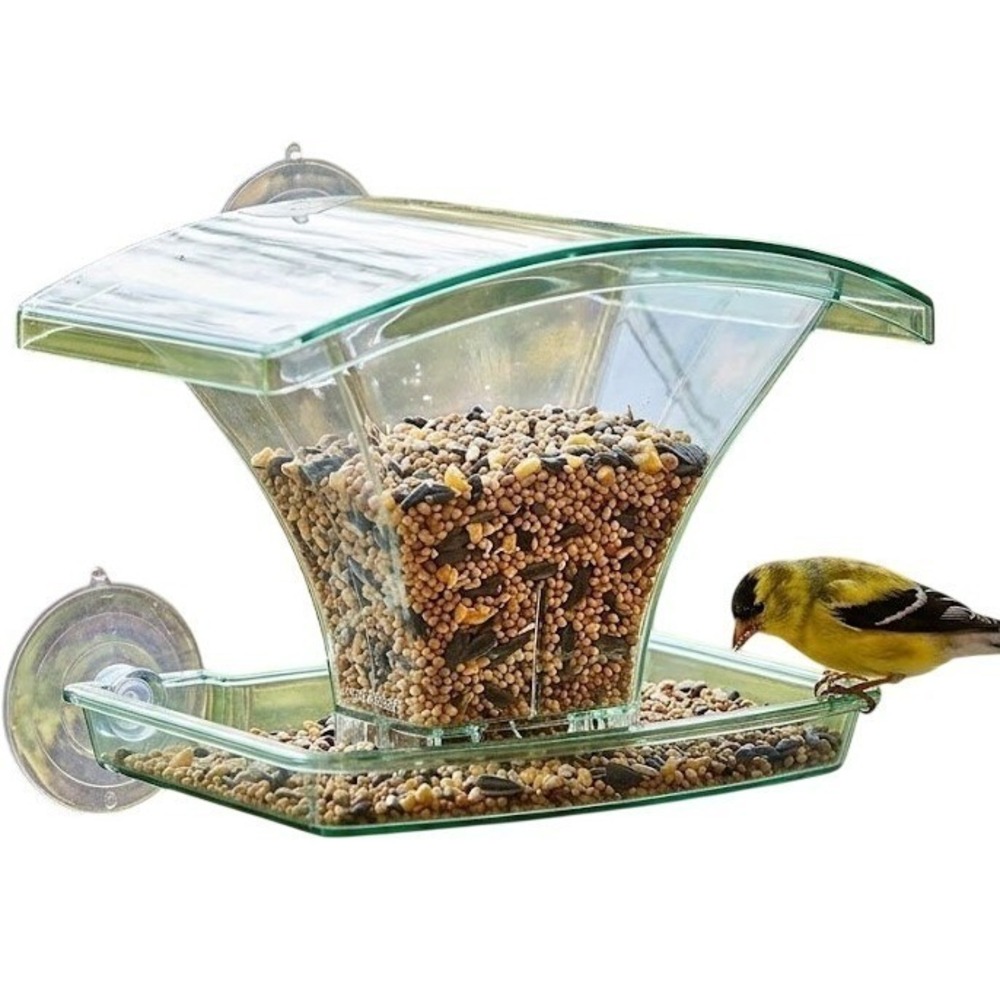 Unbranded Clear Suction Window Bird Feeder Model 38580